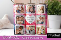 Photo Tumbler Wrap, Marble Family Frame Tumbler Sublimation Product Image 1