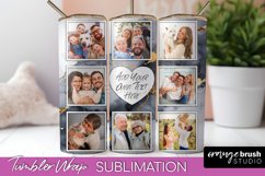 Photo Tumbler Wrap, Marble Family Frame Tumbler Sublimation Product Image 1