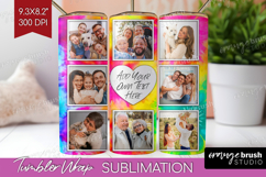 Tie Dye Photo Tumbler PNG - Rainbow Picture Tumbler Wrap Product Image 1
