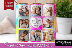 Tie Dye Photo Tumbler PNG - Rainbow Picture Tumbler Wrap Product Image 1