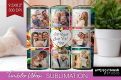 Stained Glass Photo Tumbler PNG - Flowers Picture Tumbler Product Image 1