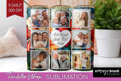 Stained Glass Photo Tumbler PNG - Flowers Picture Tumbler Product Image 1