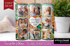 Stained Glass Photo Tumbler PNG - Flowers Picture Tumbler Product Image 1