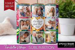 Stained Glass Photo Tumbler PNG - Flowers Picture Tumbler Product Image 1