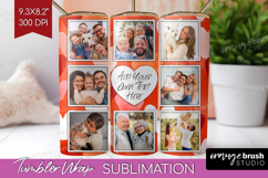 Heart Pattern Photo Tumbler PNG - Valentines Day Picture Product Image 1