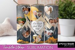 Photo Tumbler Wrap, Boho Family Frame Tumbler Sublimation Product Image 1