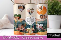 Photo Tumbler Wrap, Boho Family Frame Tumbler Sublimation Product Image 1