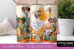 Photo Tumbler Wrap, Boho Family Frame Tumbler Sublimation Product Image 1