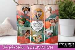 Photo Tumbler Wrap, Boho Family Frame Tumbler Sublimation Product Image 1