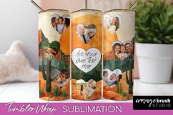 Photo Tumbler Wrap, Boho Family Frame Tumbler Sublimation Product Image 1