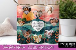 Photo Tumbler Wrap, Boho Family Frame Tumbler Sublimation Product Image 1
