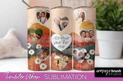 Photo Tumbler Wrap, Boho Family Frame Tumbler Sublimation Product Image 1