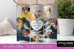 Photo Tumbler Wrap, Boho Family Frame Tumbler Sublimation Product Image 1