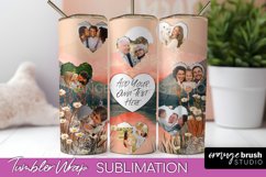 Photo Tumbler Wrap, Boho Family Frame Tumbler Sublimation Product Image 1