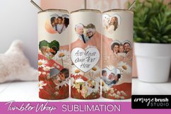 Photo Tumbler Wrap, Boho Family Frame Tumbler Sublimation Product Image 1
