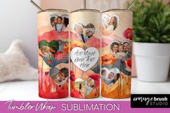 Photo Tumbler Wrap, Boho Family Frame Tumbler Sublimation Product Image 1