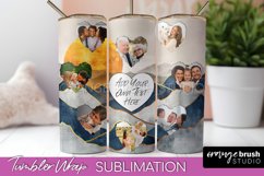 Photo Tumbler Wrap, Boho Family Frame Tumbler Sublimation Product Image 1
