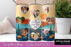 Photo Tumbler Wrap, Boho Family Frame Tumbler Sublimation Product Image 1