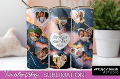 Photo Tumbler Wrap, Marble Family Frame Tumbler Sublimation Product Image 1
