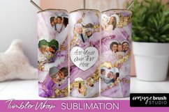 Photo Tumbler Wrap, Marble Family Frame Tumbler Sublimation Product Image 1