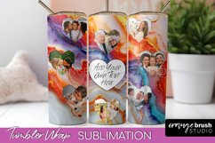 Photo Tumbler Wrap, Marble Family Frame Tumbler Sublimation Product Image 1
