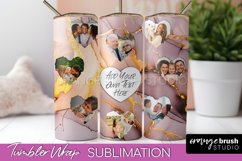 Photo Tumbler Wrap, Marble Family Frame Tumbler Sublimation Product Image 1