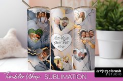 Photo Tumbler Wrap, Marble Family Frame Tumbler Sublimation Product Image 1