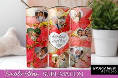 Photo Tumbler Wrap, Marble Family Frame Tumbler Sublimation Product Image 1