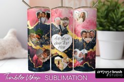 Photo Tumbler Wrap, Marble Family Frame Tumbler Sublimation Product Image 1