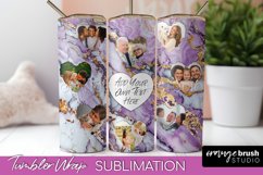 Photo Tumbler Wrap, Marble Family Frame Tumbler Sublimation Product Image 1