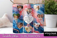 Photo Tumbler Wrap, Marble Family Frame Tumbler Sublimation Product Image 1
