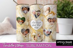 Photo Tumbler Wrap, Marble Family Frame Tumbler Sublimation Product Image 1