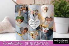 Photo Tumbler Wrap, Marble Family Frame Tumbler Sublimation Product Image 1