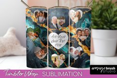 Photo Tumbler Wrap, Marble Family Frame Tumbler Sublimation Product Image 1