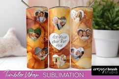 Photo Tumbler Wrap, Marble Family Frame Tumbler Sublimation Product Image 1