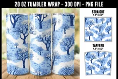 Snow Forest Tumbler Wrap | 20 oz tumbler wrap Product Image 1
