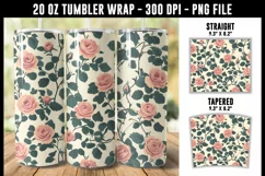 Vintage Rose Tumbler Wrap | 20 oz tumbler wrap Product Image 1