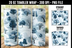 Snow Forest Tumbler Wrap | 20 oz tumbler wrap Product Image 1