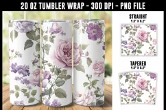 Vintage Flower Tumbler Wrap | 20 oz tumbler wrap Product Image 1