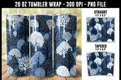 Snow Forest Tumbler Wrap | 20 oz tumbler wrap Product Image 1