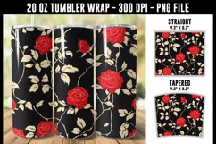 Red Rose Tumbler Wrap | 20 oz tumbler wrap Product Image 1