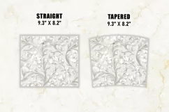 White floral Tumbler Wrap | 20 oz tumbler wrap Product Image 2