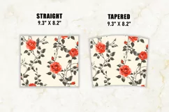 Red Rose Tumbler Wrap | 20 oz tumbler wrap Product Image 2