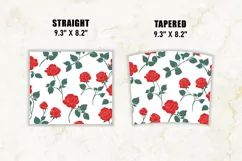 Red Rose Tumbler Wrap | 20 oz tumbler wrap Product Image 2