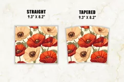 Poppy Flower Tumbler Wrap | 20 oz tumbler wrap Product Image 2