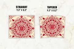 Red Mandala Tumbler Wrap | 20 oz tumbler wrap Product Image 2