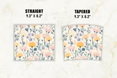 Pastel Boho Floral Tumbler Wrap | 20 oz tumbler wrap Product Image 2