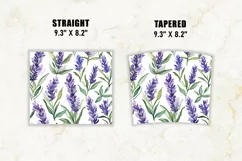 Watercolor Levender Flower Tumbler Wrap | 20 oz tumbler wrap Product Image 2