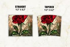 Stained Glass Rose Tumbler Wrap | 20 oz tumbler wrap Product Image 2