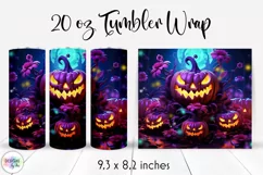 Halloween Pumpkins Fantasy Tumbler Wrap 20 oz Product Image 1